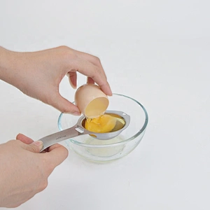 Stainless Steel Egg Separator Long Handle Egg Strainer