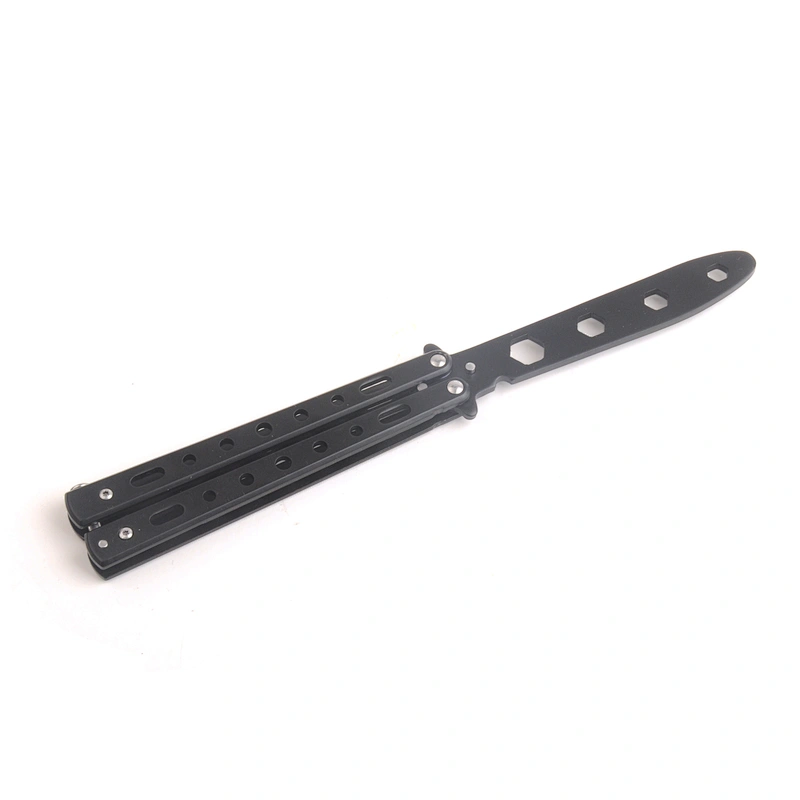 Muti Functional Metal Balisong Trainer Training Knife Security Tool
