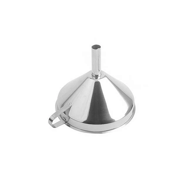 Dia14.5cm high quality stainless steel kitchen oil funnel filter with long neck