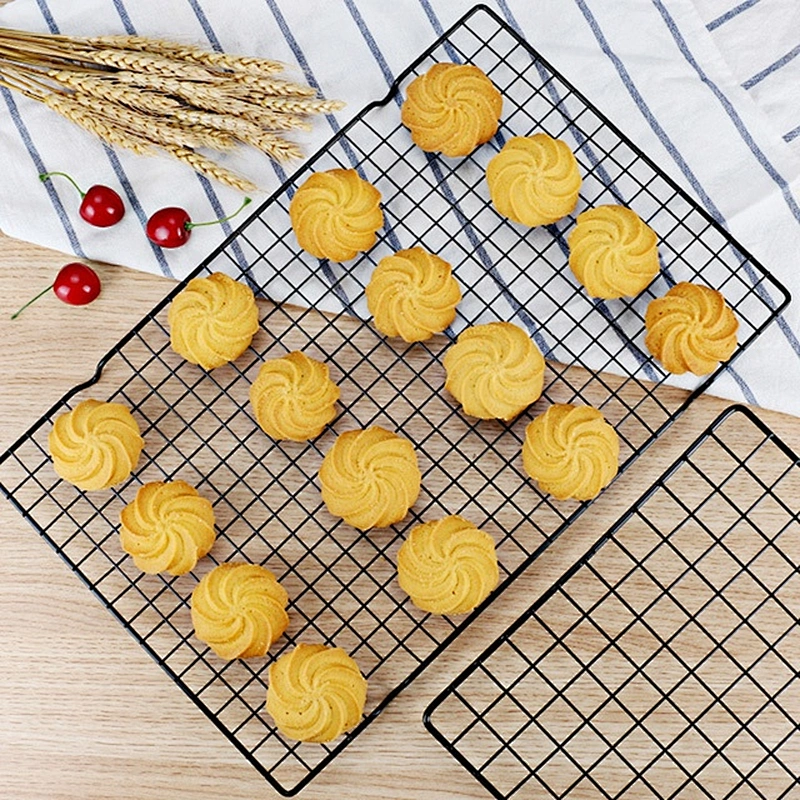 Non-Stick Rectangle Baking Cooling Tool Cake Biscuit Space Saving Cake Stand Tray Rack
