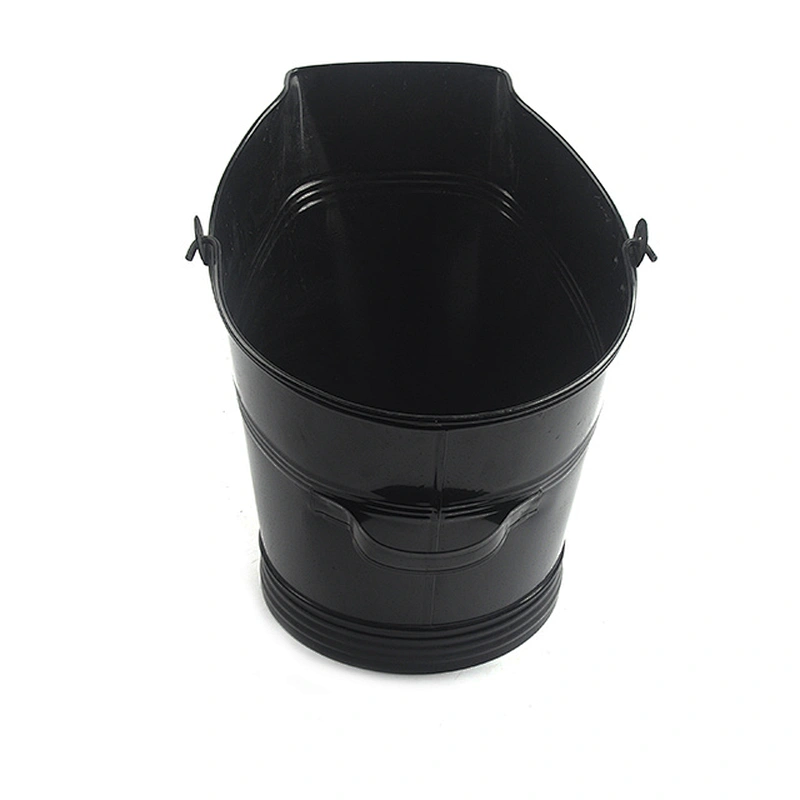 Fireplace accessories Black iron black ash bucket with lip for fireplace tool
