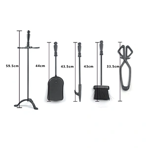 Senior design  outdoor garden  black  fire place fireplace accessories metal  tool set