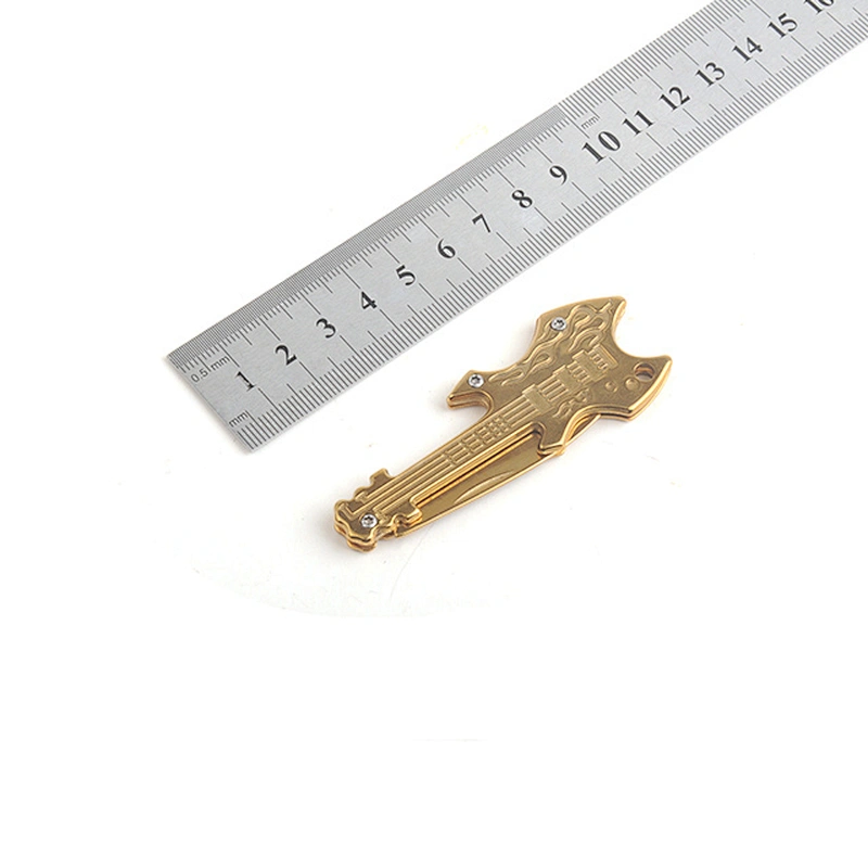 High Quality Guitar Shape Outdoor Camping Promotion Clasp Folding Pocket  Knife