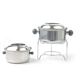 Chinese cheap stainless steel dinnerware chocolate fondue set for sale