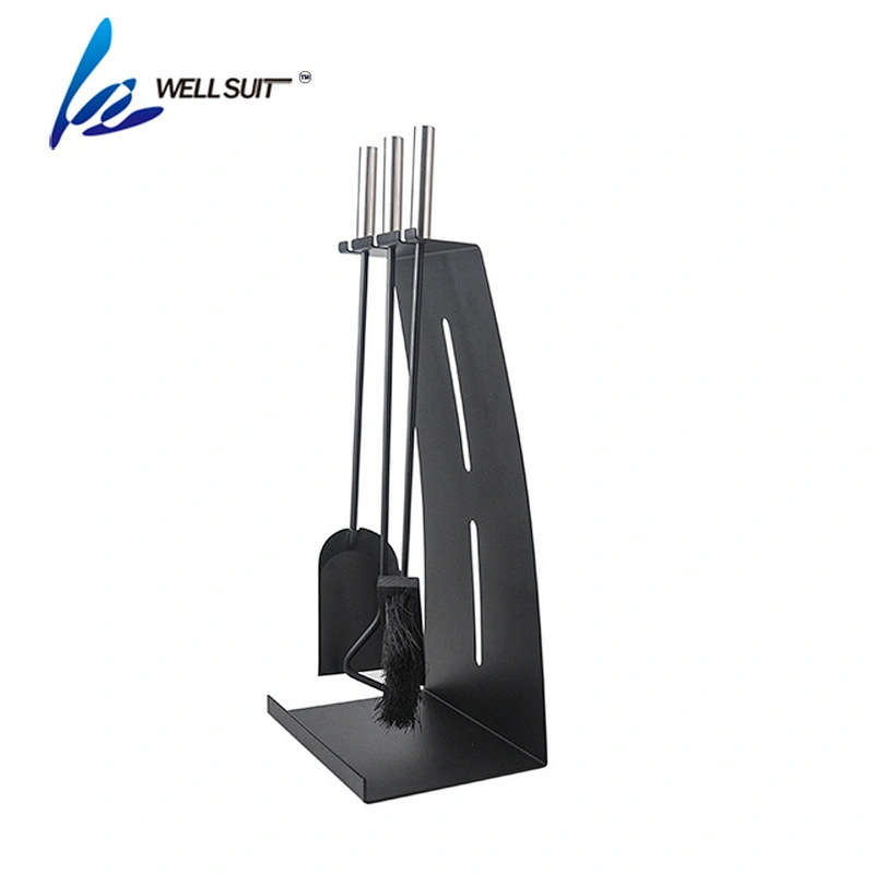 3 pieces  Fireplace Tools with holder whisk spatula clamp