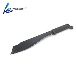 Black Fixed Blade Survival Outdoor Machete with Sheath