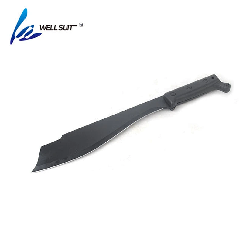 Black Fixed Blade Survival Outdoor Machete with Sheath