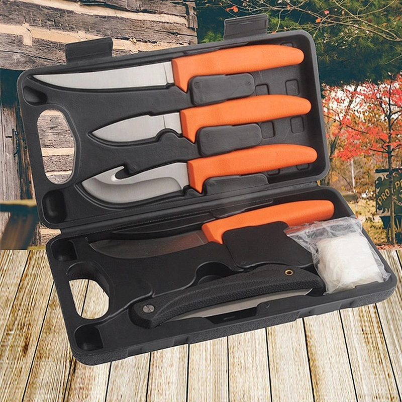Outdoor Camping Hunting Fishing Mulit Tools Knife Set with Carry Case