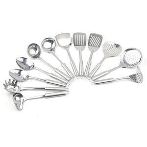 Stainless steel 401 pasta server Kitchen serving utensils set of 12 pcs