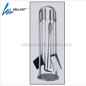 Hot selling stainless steel fireplace accessory 5 in 1 outdoor indoor fireplace tool set