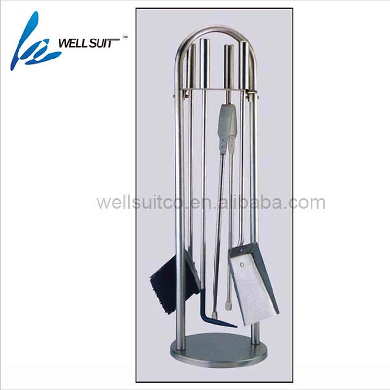 Hot selling stainless steel fireplace accessory 5 in 1 outdoor indoor fireplace tool set