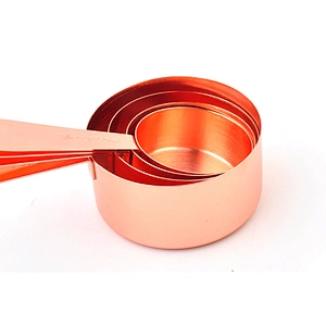 Hot Sale Stainless Steel Copper Plating Measuring Cups Set