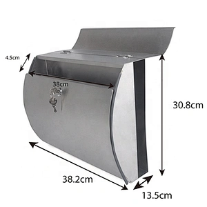 304 Stainless steel paper mail box for outdoor
