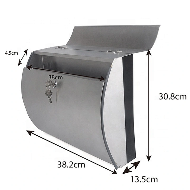 304 Stainless steel paper mail box for outdoor