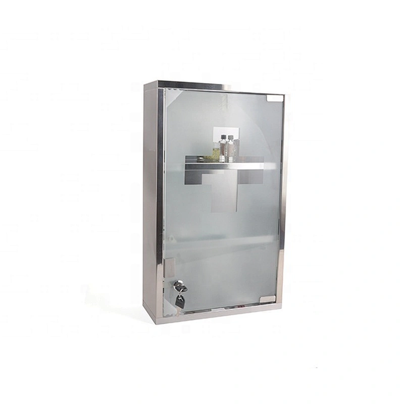 Home use bathroom wall mounted medicine storage box cross medicine cabinet for pharmacy