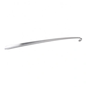 High quality durable novelty long handlel stainless steel metal shoe horn