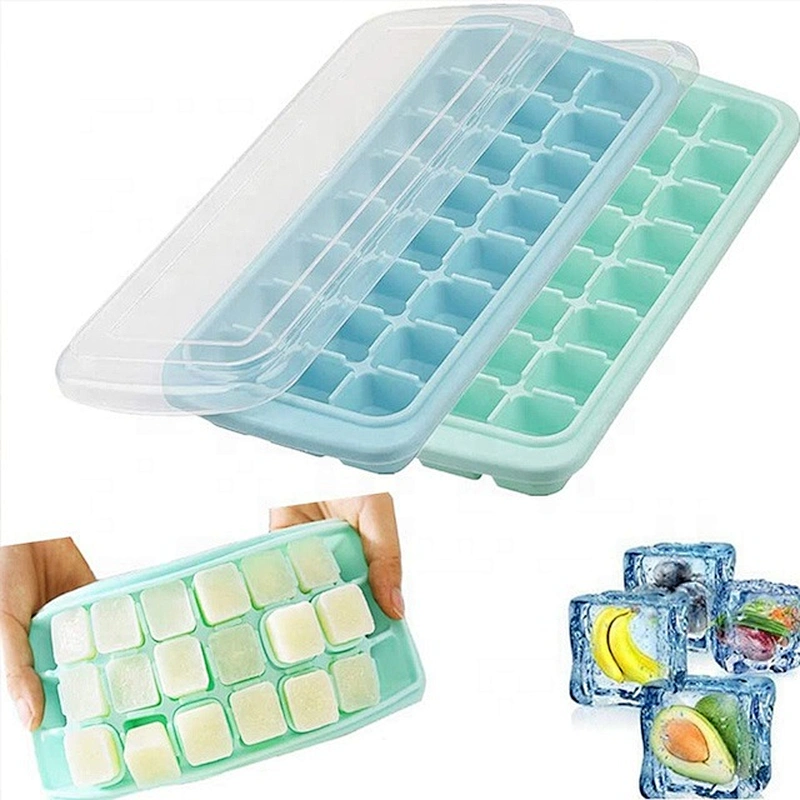 bpa free mini silicone ice cube tray with Removable PP Lid