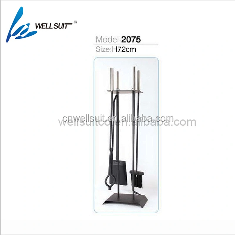 High Quality Rustic stainless steel iron Fireplace Tool set