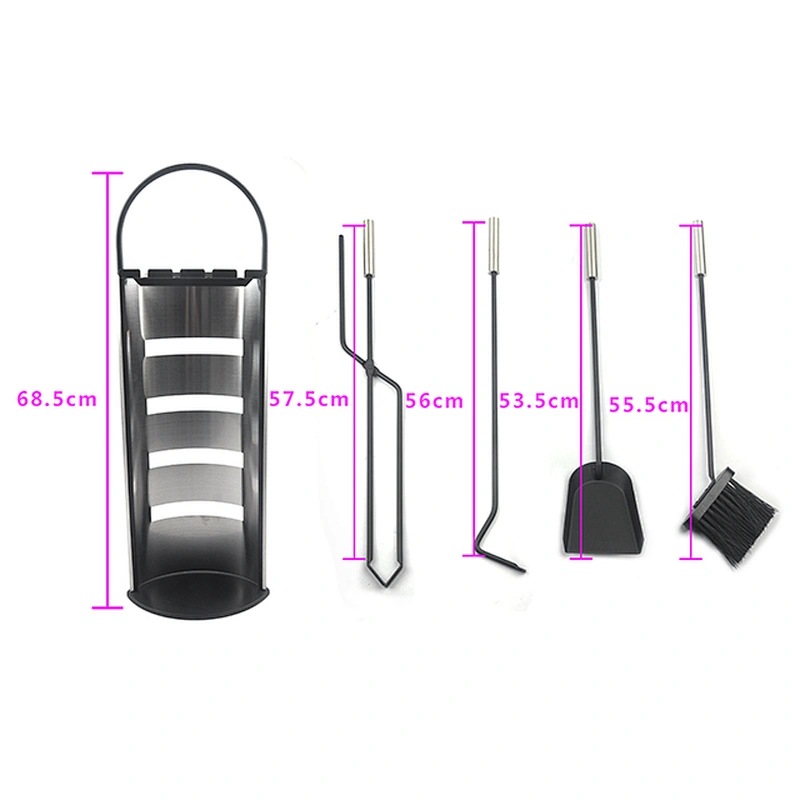 Black powder coating wholesale tools for fireplace accessories