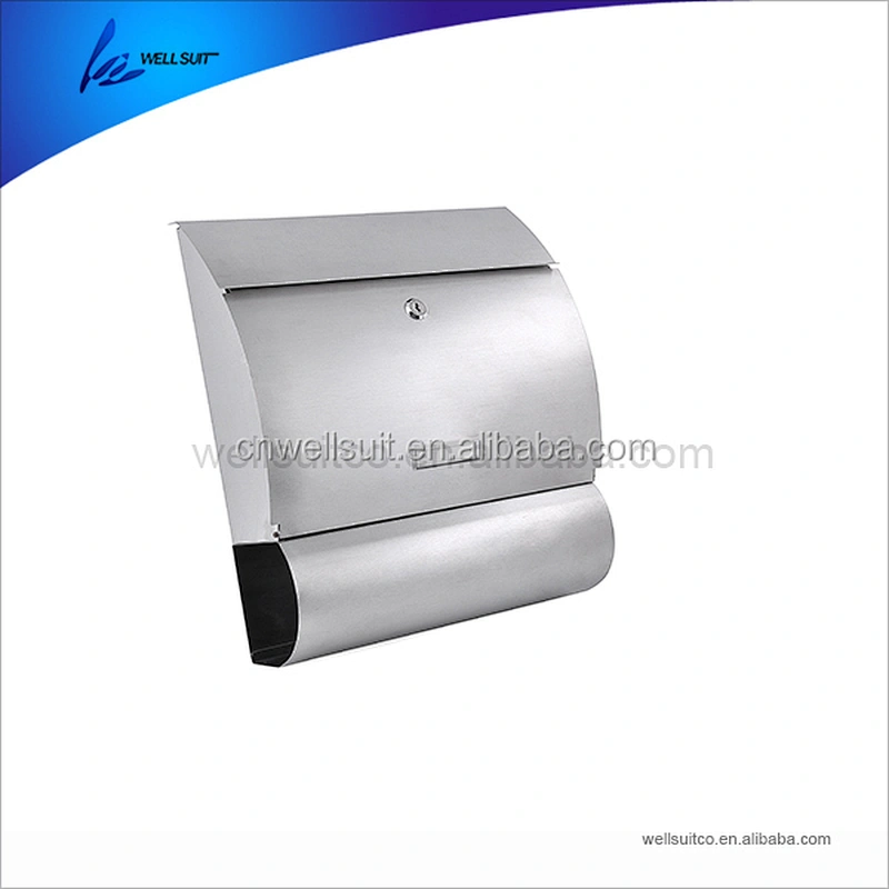 Residential Outdoor Rural Roadside stainless steel Mail Box Key Lockable Office Letter box