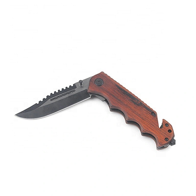 High quality wooden hunting pocket knife,folding knife with custom