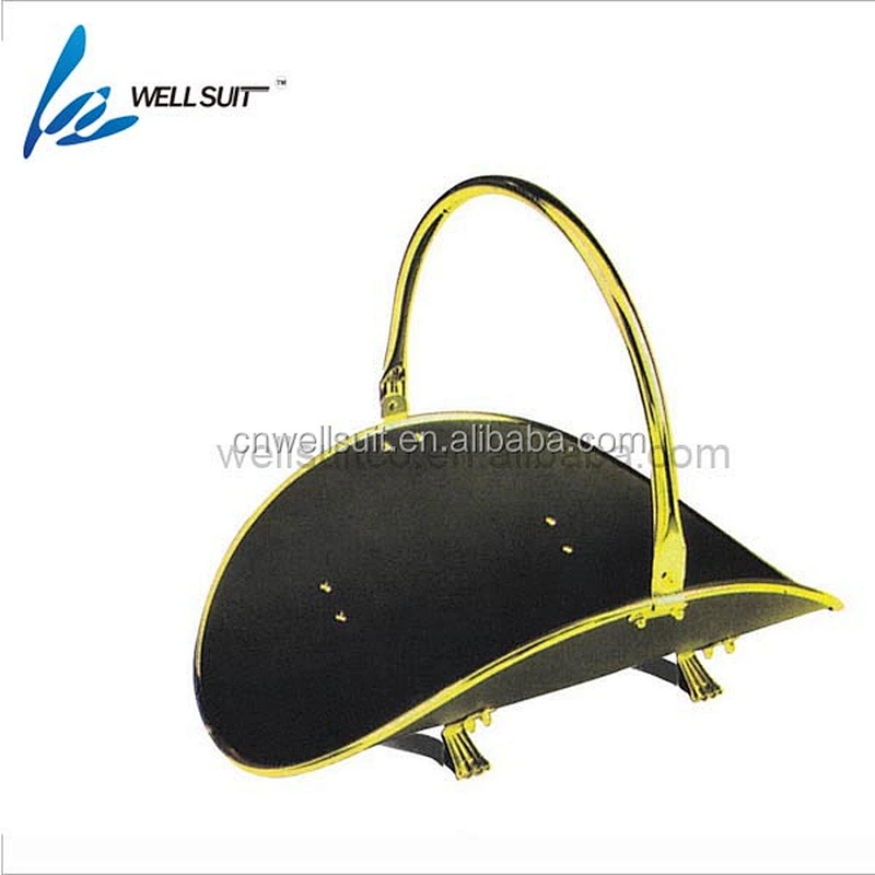 Golden Color Firewood Log Rack Fireplace Basket Wood Holder
