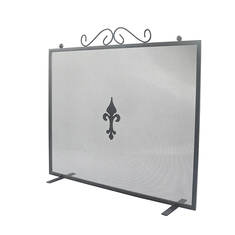 Metal Mesh Large Fire Gate Cover Single  Fireplace Screen Flat,Baby Safe Proof Fire Place Fence,Decorative Scroll Spark Guard