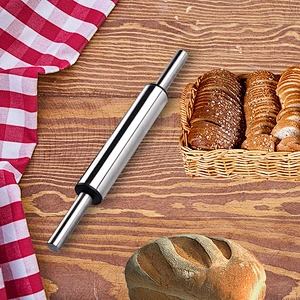 Wholesale Non-Stick Stainless Steel Metal Rolling Pin baking tools for Kitchen Gadget