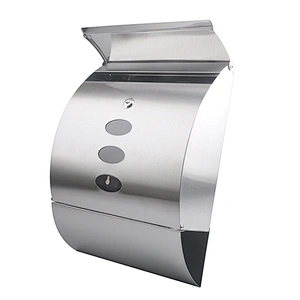American Stainless Steel Wall Mounted Mailbox Apartment Letter box Outdoor Mailbox with Newspaper Holder