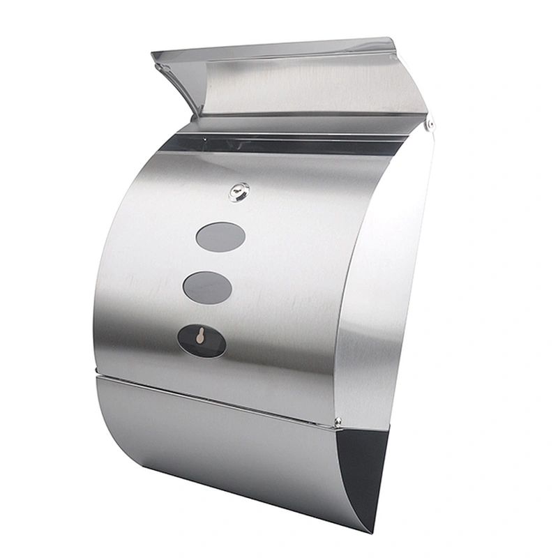 American Stainless Steel Wall Mounted Mailbox Apartment Letter box Outdoor Mailbox with Newspaper Holder