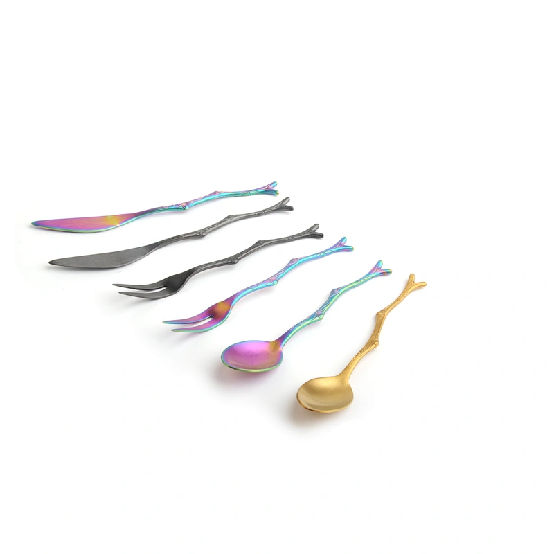 LOW MOQ High Quality Colorful Stainless Steel Cutlery Set For Gift Banquet