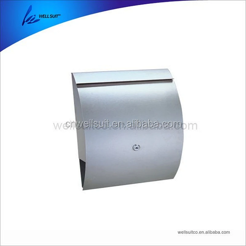 Residential Outdoor Rural Roadside stainless steel Mail Box Key Lockable Office Letter box