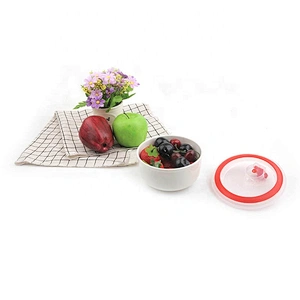 porcelain dinnerware decal fresh ceramic storage bowl with lids for microwave safe