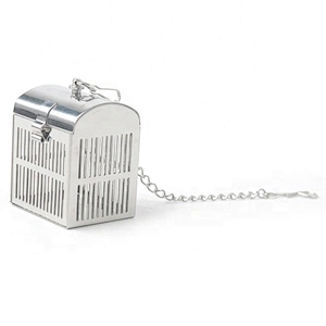 Mini eco-friendly box pattern tea ball strainer stainless steel tea infuser