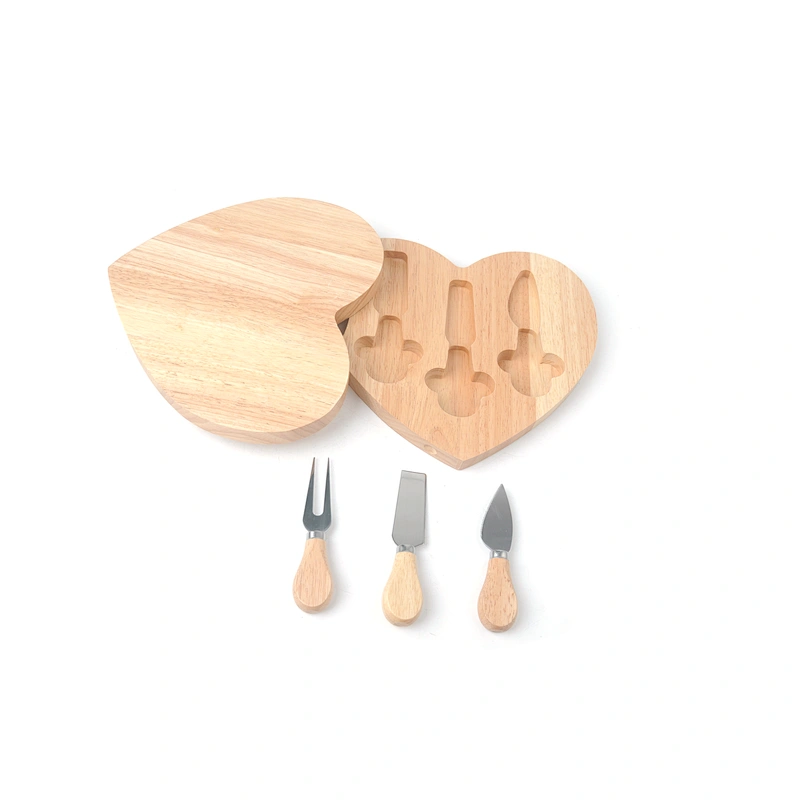 Wood Cheese Board Set with Cheese Tools Eco-friendly Round Cutting Board