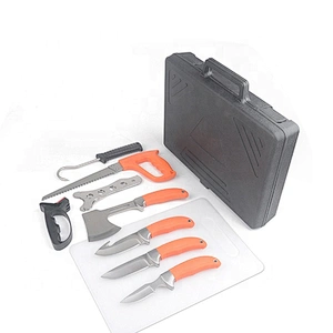 9 pcs Outdoor Camping Hunting Fishing Mulit  Purpose Knife Kit with Carry Case