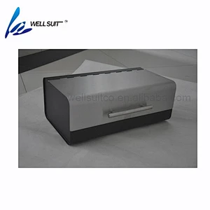 Bamboo cover cold rolling steel with powder coating bread box metal