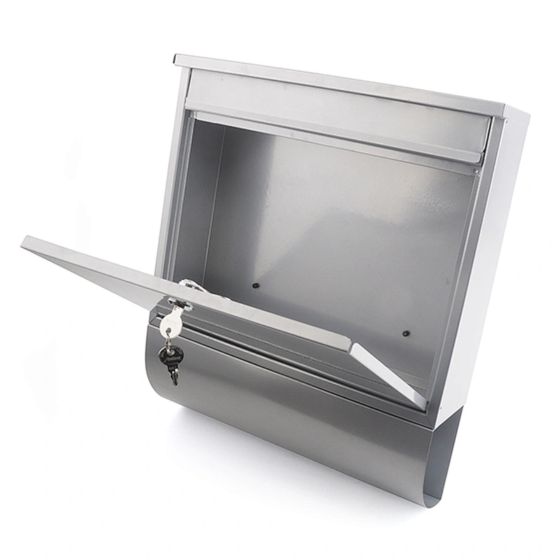 Modern Wall Mounted Mail Box Stainless SteelCustomized  Letter Box  with Newspaper Holder
