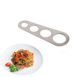 Multicolor 18-0 Stainless Steel Spaghetti Measuring Tool Pasta tools with 4 Serving Portion Pasta Gadgets