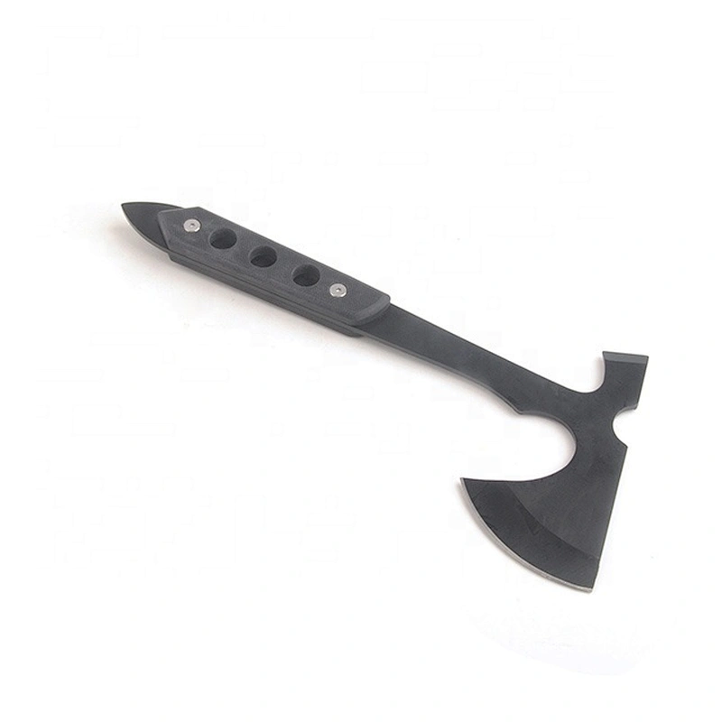 Multi Functions 10 Inches Black Color Stainless Steel G10 Handle Tomahawk Hatchet Axe with Sheath