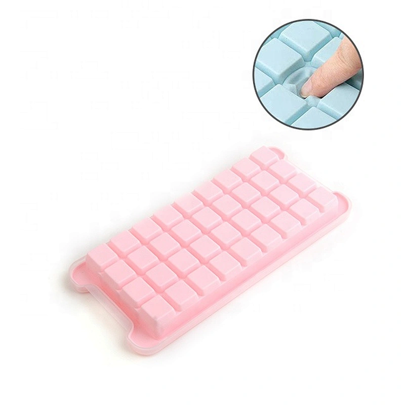 bpa free mini silicone ice cube tray with Removable PP Lid