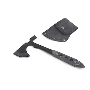 Multi Functions 10 Inches Black Color Stainless Steel G10 Handle Tomahawk Hatchet Axe with Sheath