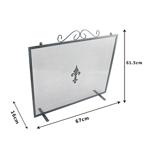 Metal Mesh Large Fire Gate Cover Single  Fireplace Screen Flat,Baby Safe Proof Fire Place Fence,Decorative Scroll Spark Guard