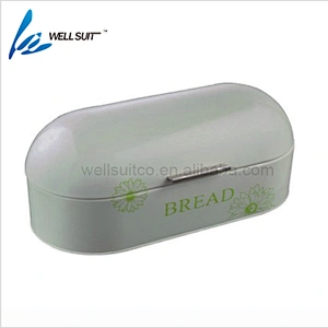 Colorful stainless steel large bread box for kitchen counter