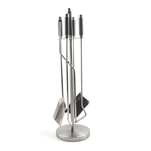 4 Piece Stainless Steel  Fireplace Tool Set