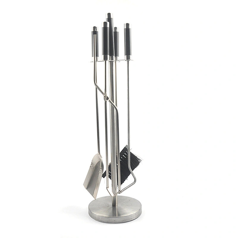 4 Piece Stainless Steel  Fireplace Tool Set