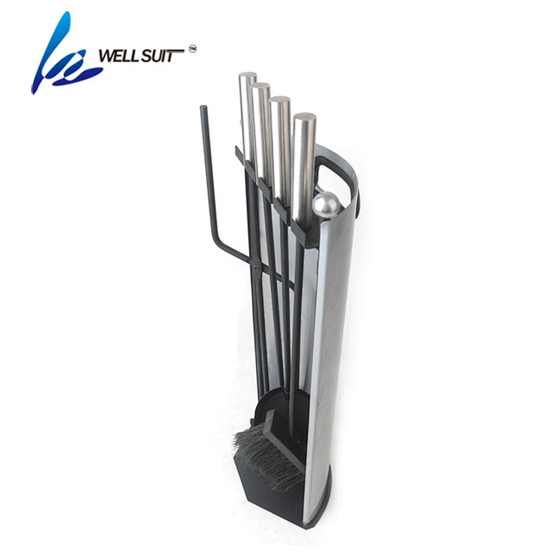 High Quality Rustic stainless steel iron Fireplace Tool set