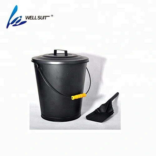 Pleasant Hearth Steel coal hod with shovel and brush