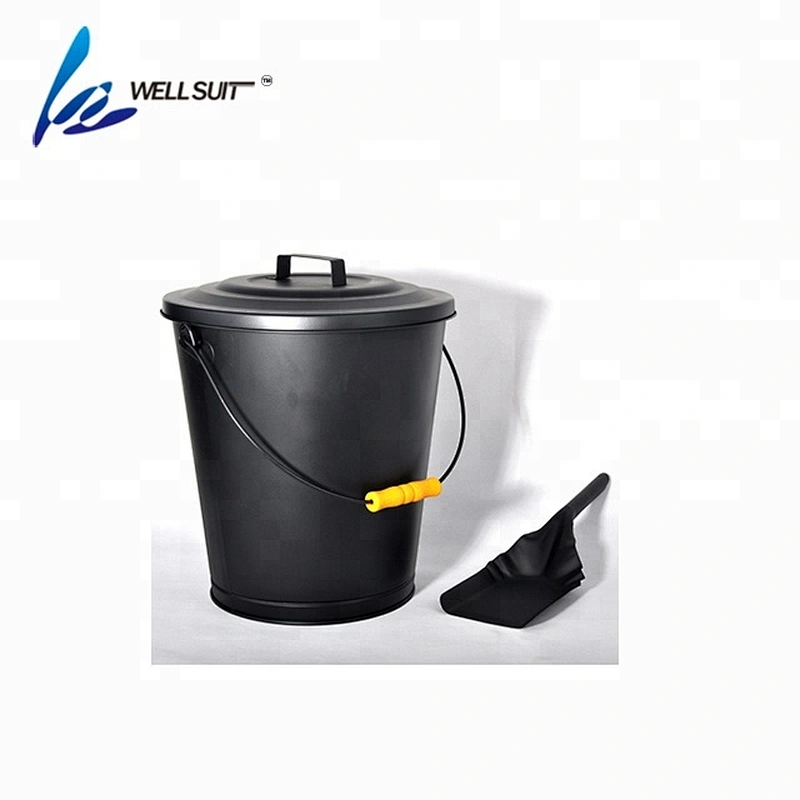 Pleasant Hearth Steel coal hod with shovel and brush