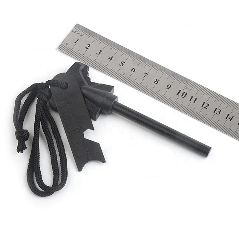 Outdoor Camping Hiking Compass Army Magnesium Flint Striker Firestarter